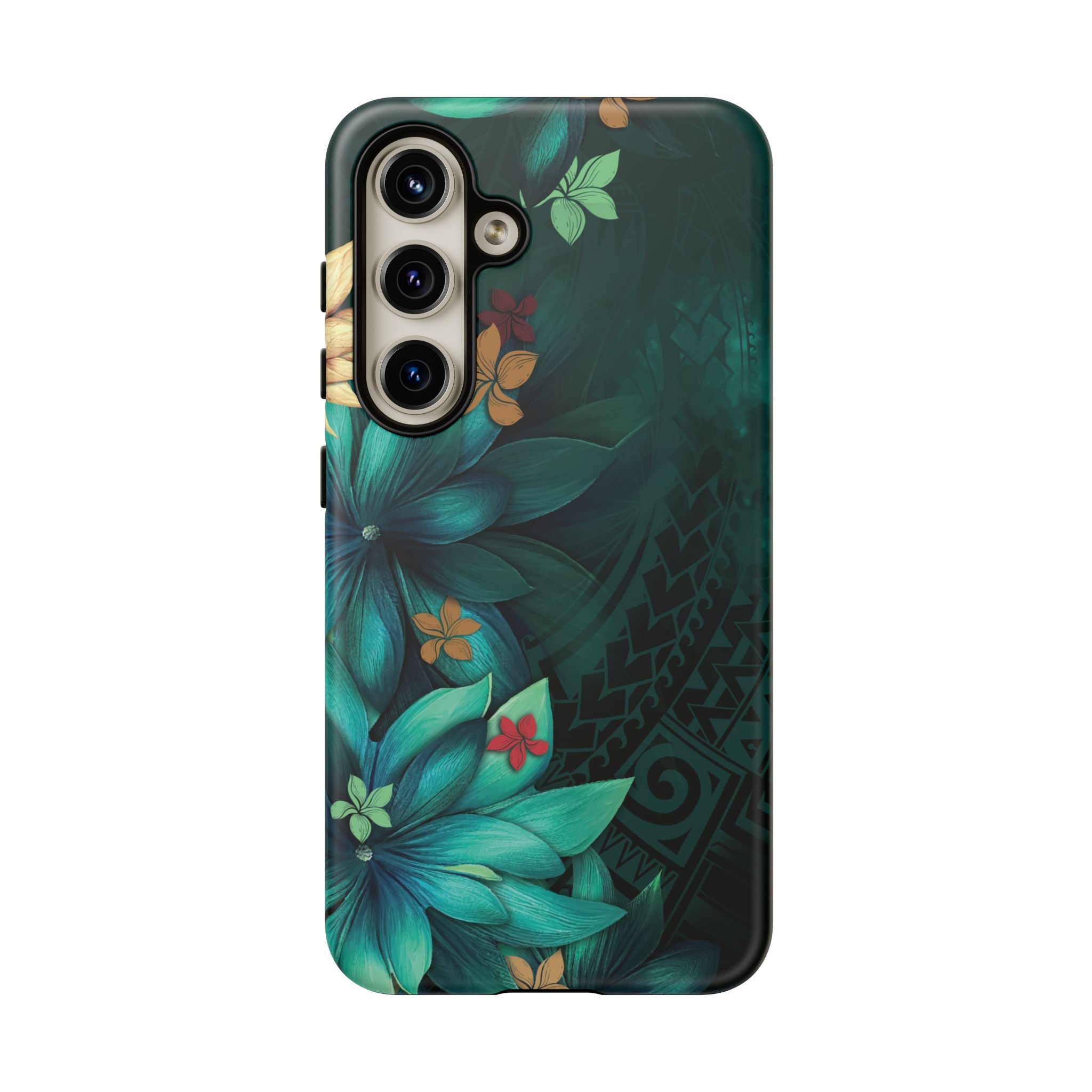 Aloha Whispers Tough Samsung Galaxy Case Side View - Dual Layer Drop Protection Hawaiian Phone Case - The Local Banyan