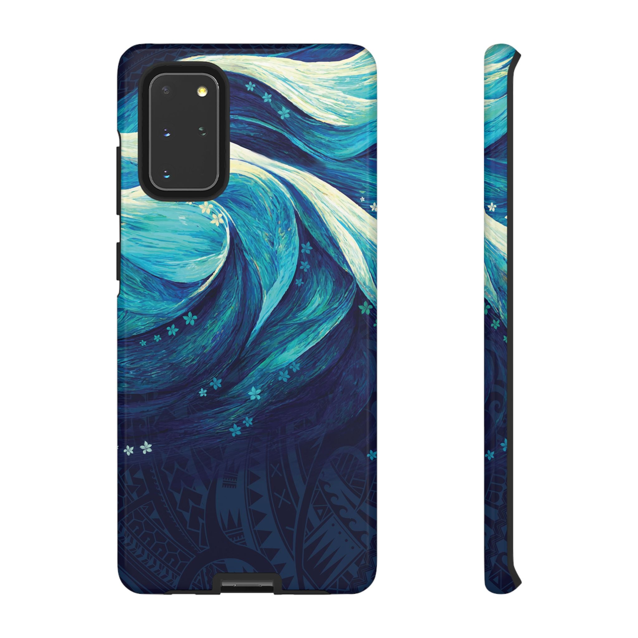 Eternal Mana Tough Samsung Galaxy Case Samsung Galaxy S20+ Glossy - Hawaiian Ocean Wave Polynesian Tribal Design - The Local Banyan