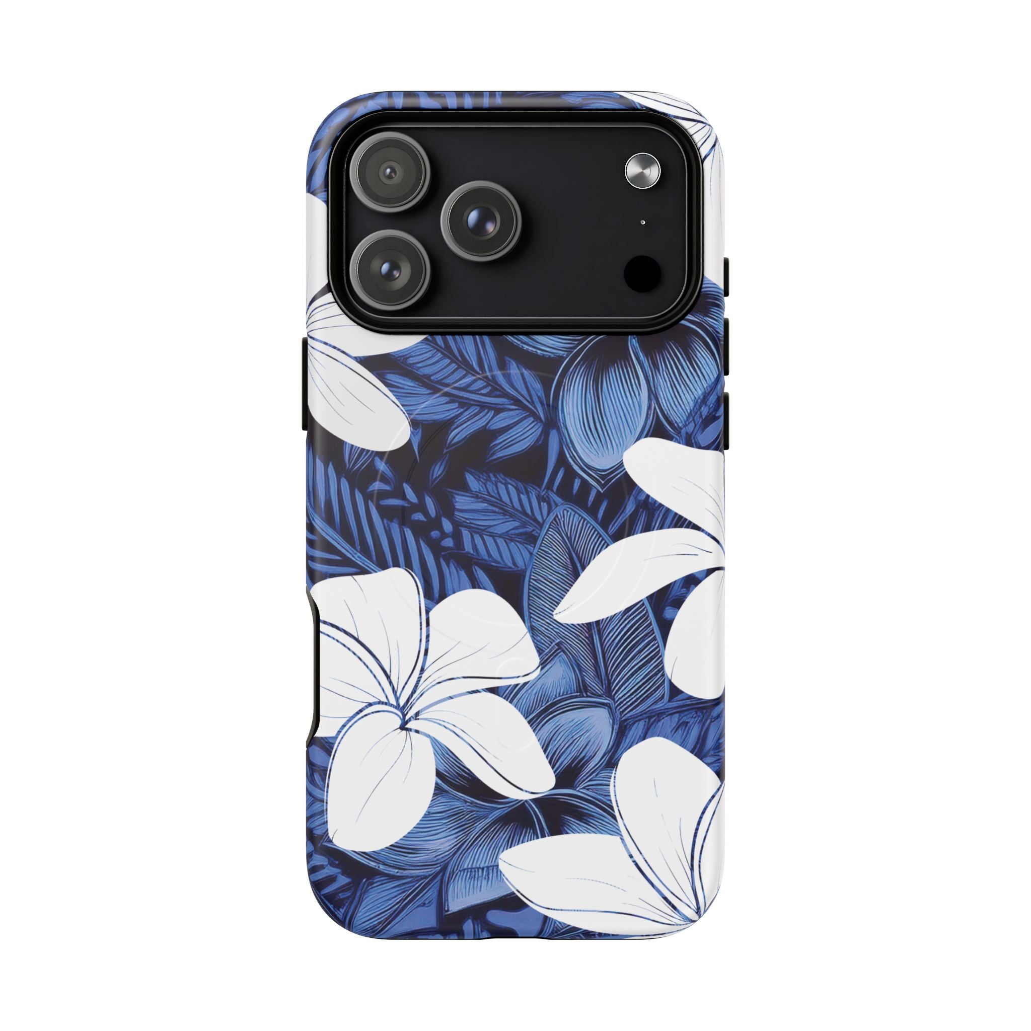 Eternal Blue Plumeria Magnetic Case for iPhone Phone Case The Local Banyan iPhone 17 Pro Max Matte