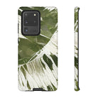 Island Breeze Tough Samsung Galaxy Case Samsung Galaxy S20 Ultra Glossy - Hawaiian Palm Leaf Olive Green Botanical Design - The Local Banyan