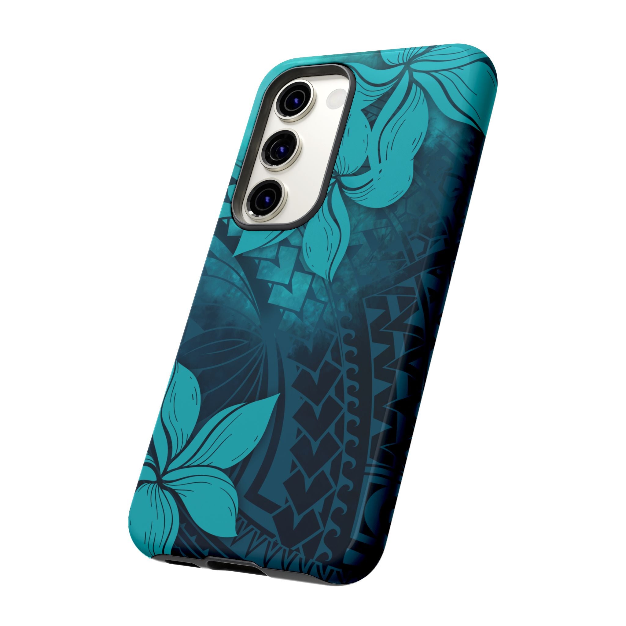 Moana Bloom Tough Samsung Galaxy Case Side View - Dual Layer Drop Protection Hawaiian Phone Case - The Local Banyan