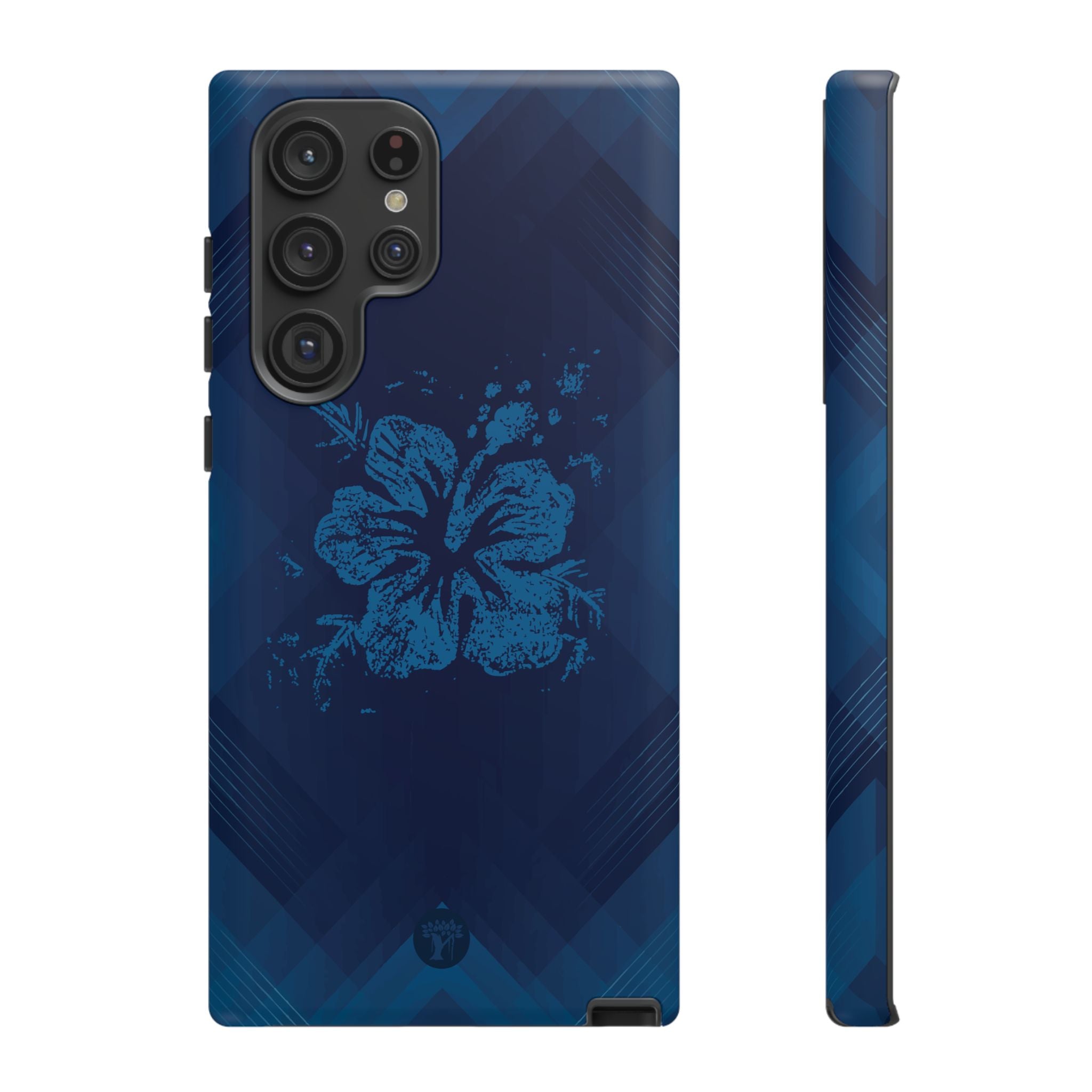 Kikokiko Lehua Tough Samsung Galaxy Case Side View - Dual Layer Drop Protection Hawaiian Phone Case - The Local Banyan