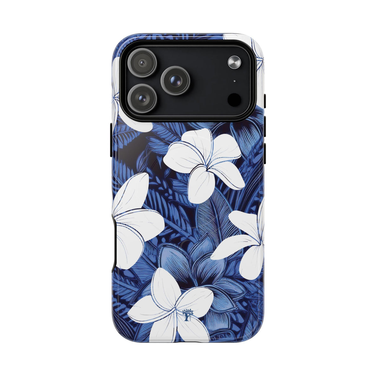 Eternal Blue Plumeria MagSafe Compatible Case for iPhone iPhone 18 Pro Max Glossy The Local Banyan