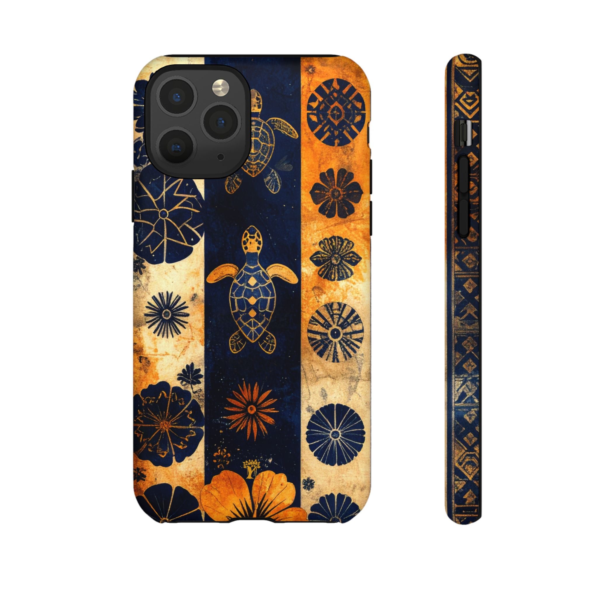 Tapa Pua Lehua Honu Tough Case for iPhone iPhone 11 Pro Matte The Local Banyan