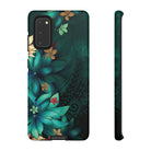 Aloha Whispers Tough Samsung Galaxy Case Samsung Galaxy S20 Matte - Hawaiian Abstract Green Floral Polynesian Design - The Local Banyan