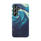 Woman holding Eternal Mana Tough Samsung Galaxy Case - Hawaiian Ocean Wave Polynesian Tribal Design - The Local Banyan