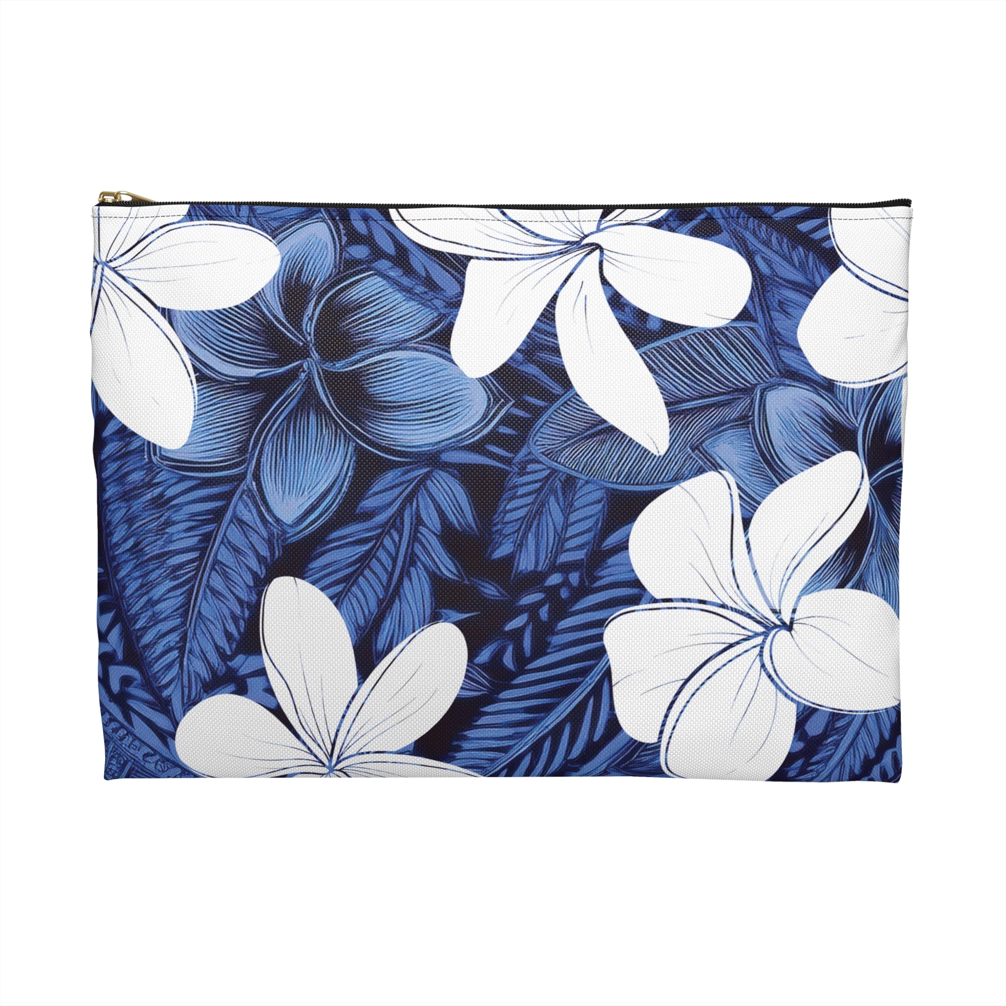 Eternal Blue Plumeria Travel Pouch Pouches The Local Banyan