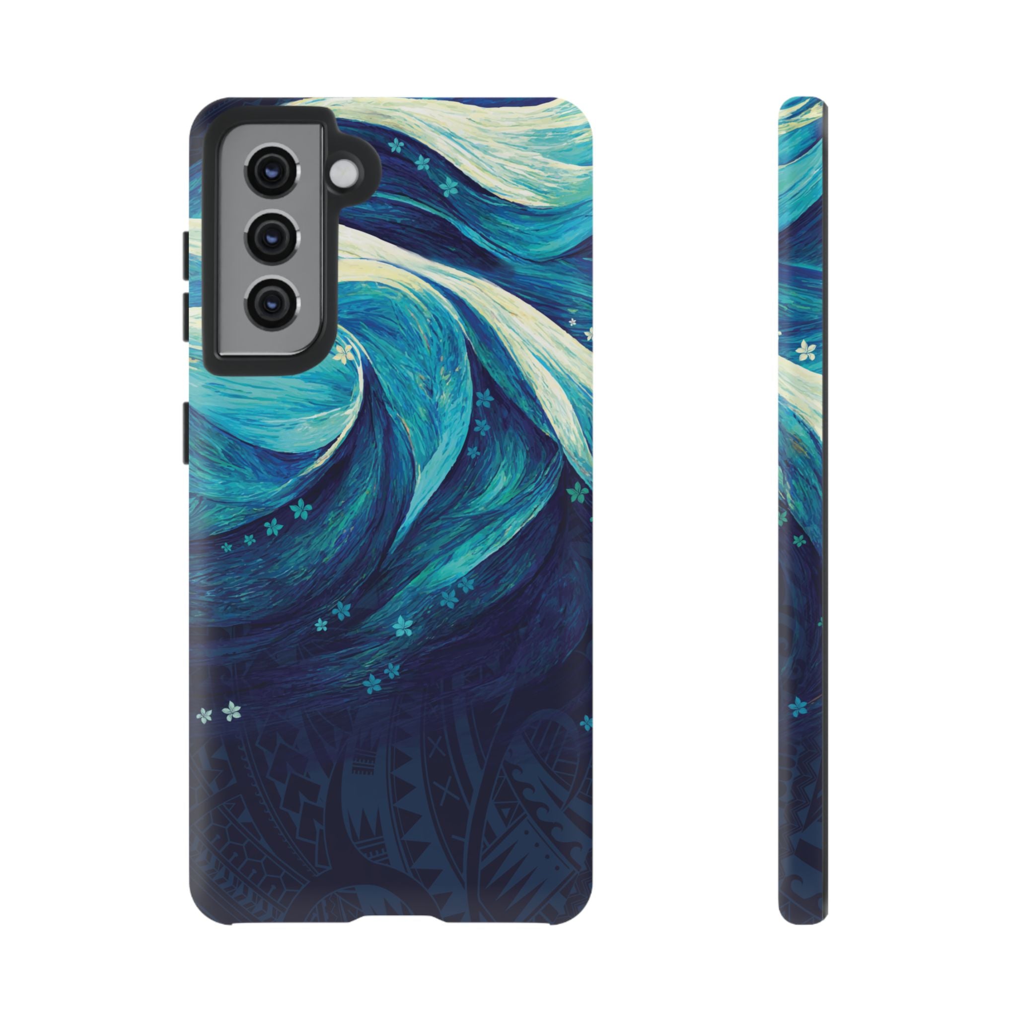 Eternal Mana Tough Samsung Galaxy Case Samsung Galaxy S21 Matte - Hawaiian Ocean Wave Polynesian Tribal Design - The Local Banyan