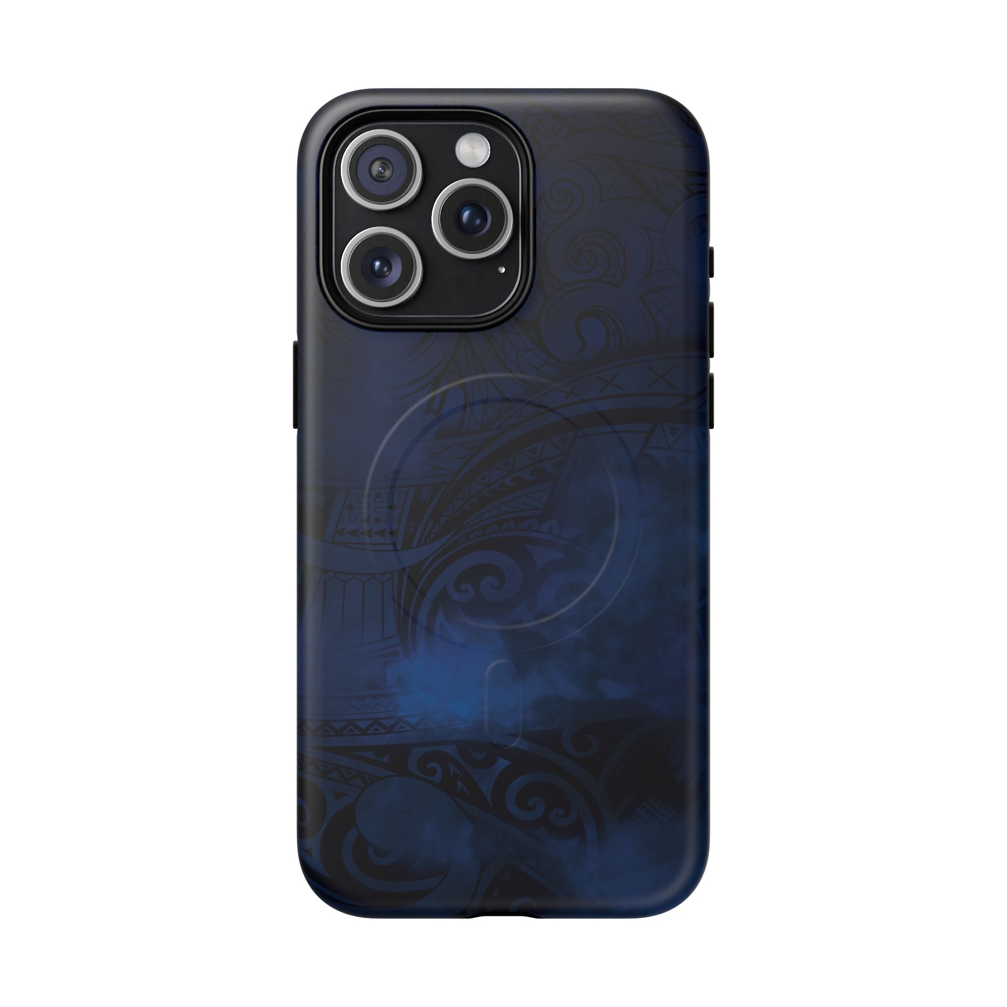 Midnight Essence MagSafe iPhone Case iPhone 15 Pro Max Matte - Hawaiian Midnight Navy Polynesian Tribal Design - The Local Banyan