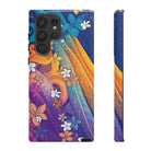 Mauna Sunrise Tough Samsung Galaxy Case Samsung Galaxy S22 Ultra Glossy - Hawaiian Colorful Sunrise Plumeria Design - The Local Banyan