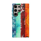 Island Vibes Tough Samsung Galaxy Case Detail View - Hawaiian Colorful Tropical Floral Design Close Up - The Local Banyan
