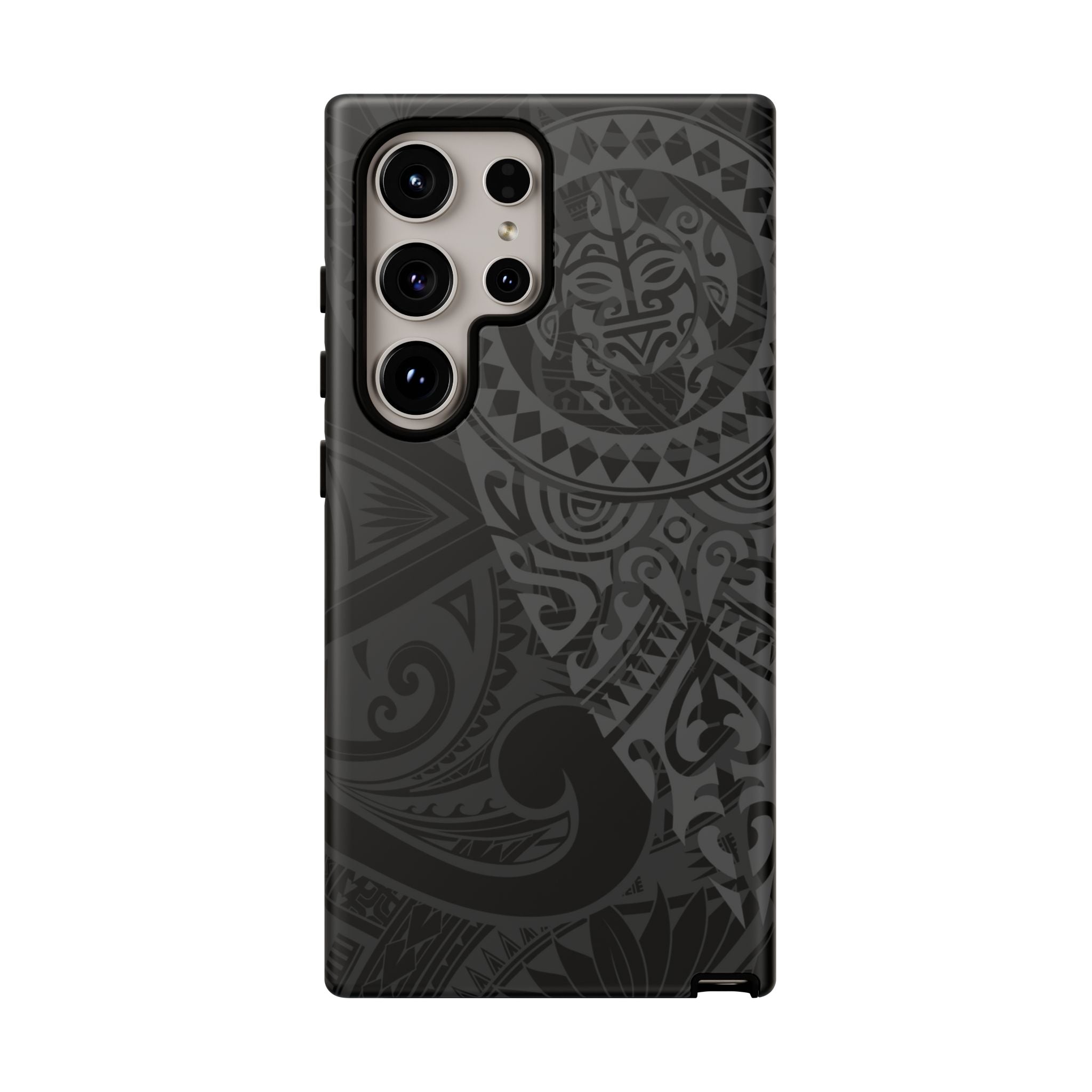 Tribal Guardian Tough Samsung Galaxy Case Side View - Dual Layer Drop Protection Hawaiian Phone Case - The Local Banyan