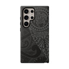 Tribal Guardian Tough Samsung Galaxy Case Side View - Dual Layer Drop Protection Hawaiian Phone Case - The Local Banyan