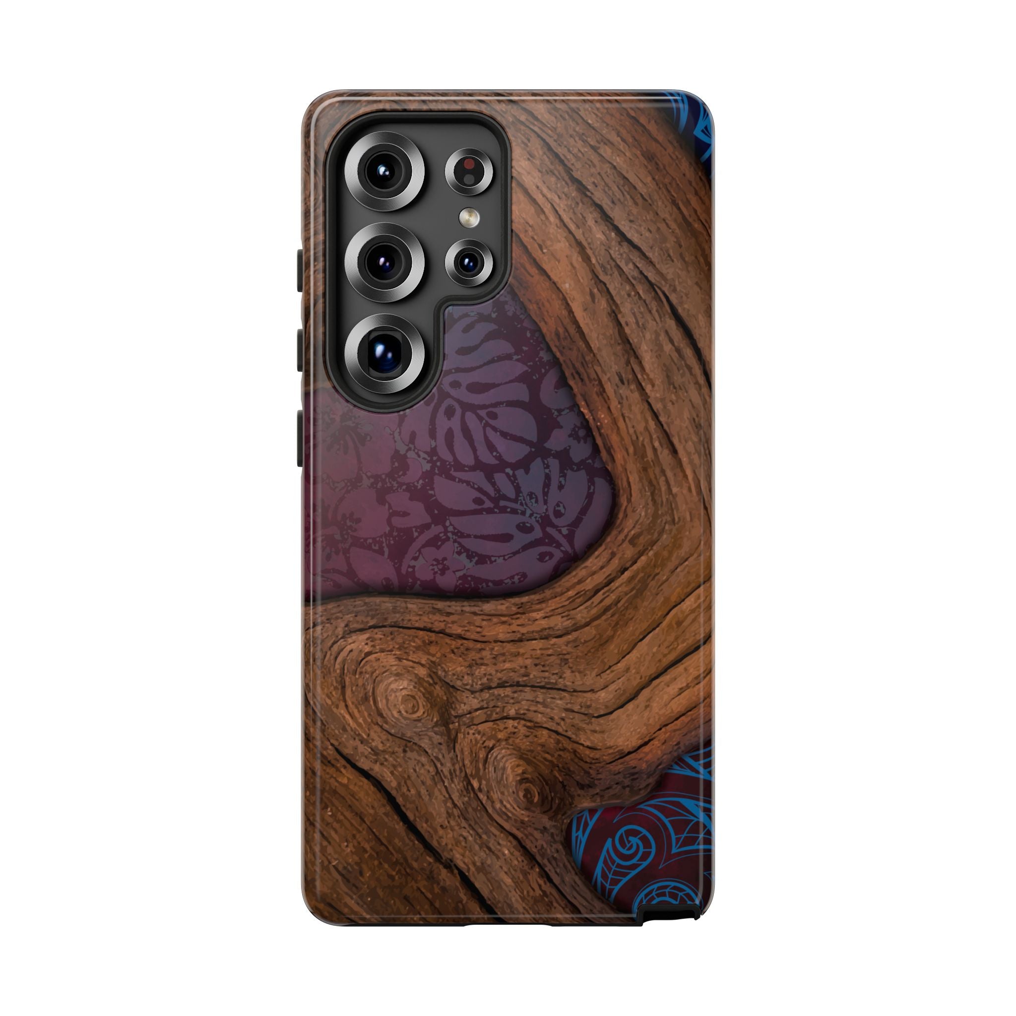 Rooted Tough Samsung Galaxy Case Side View - Dual Layer Drop Protection Hawaiian Phone Case - The Local Banyan