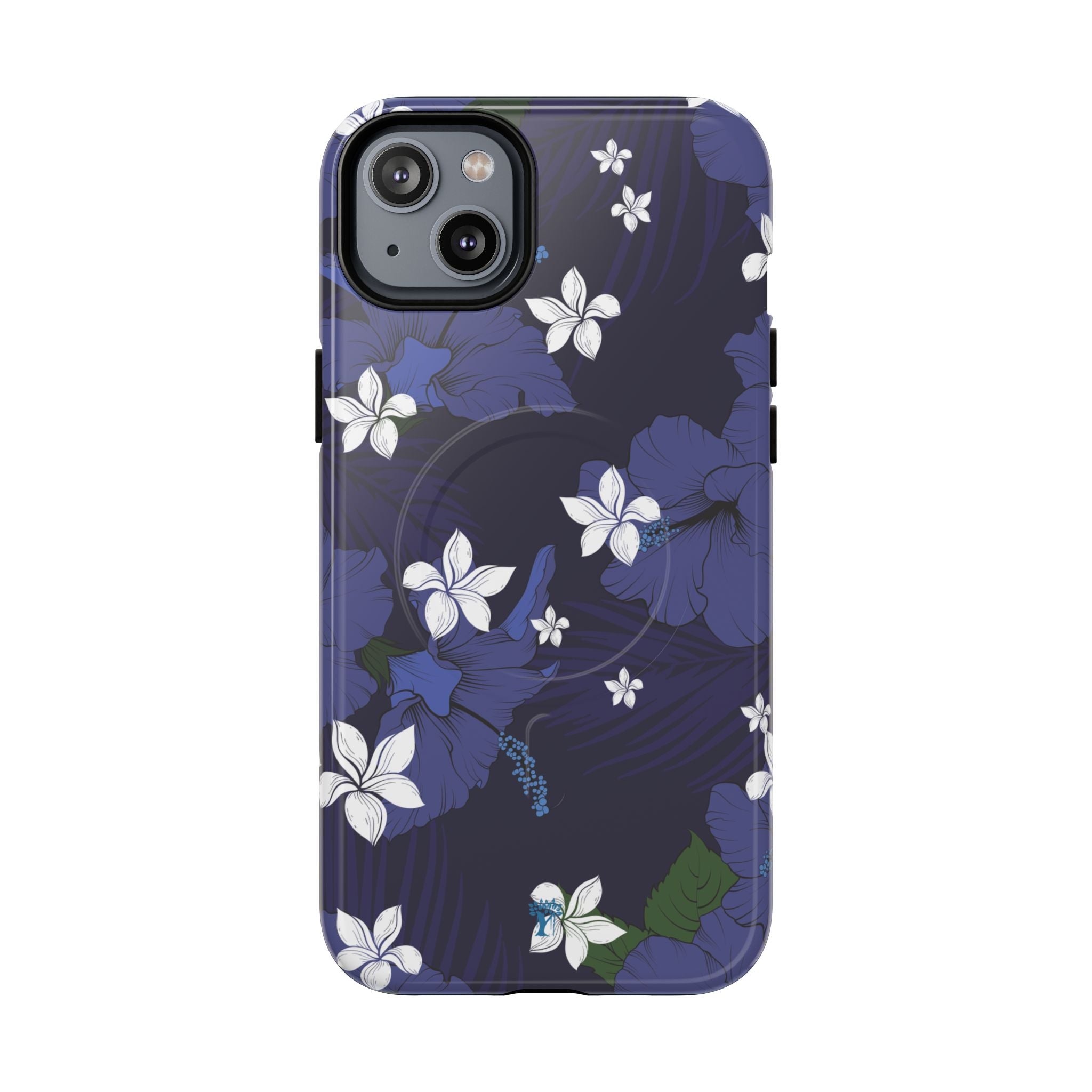 Vintage Blue Magnetic Tough Case for iPhone iPhone 14 Plus Glossy The Local Banyan