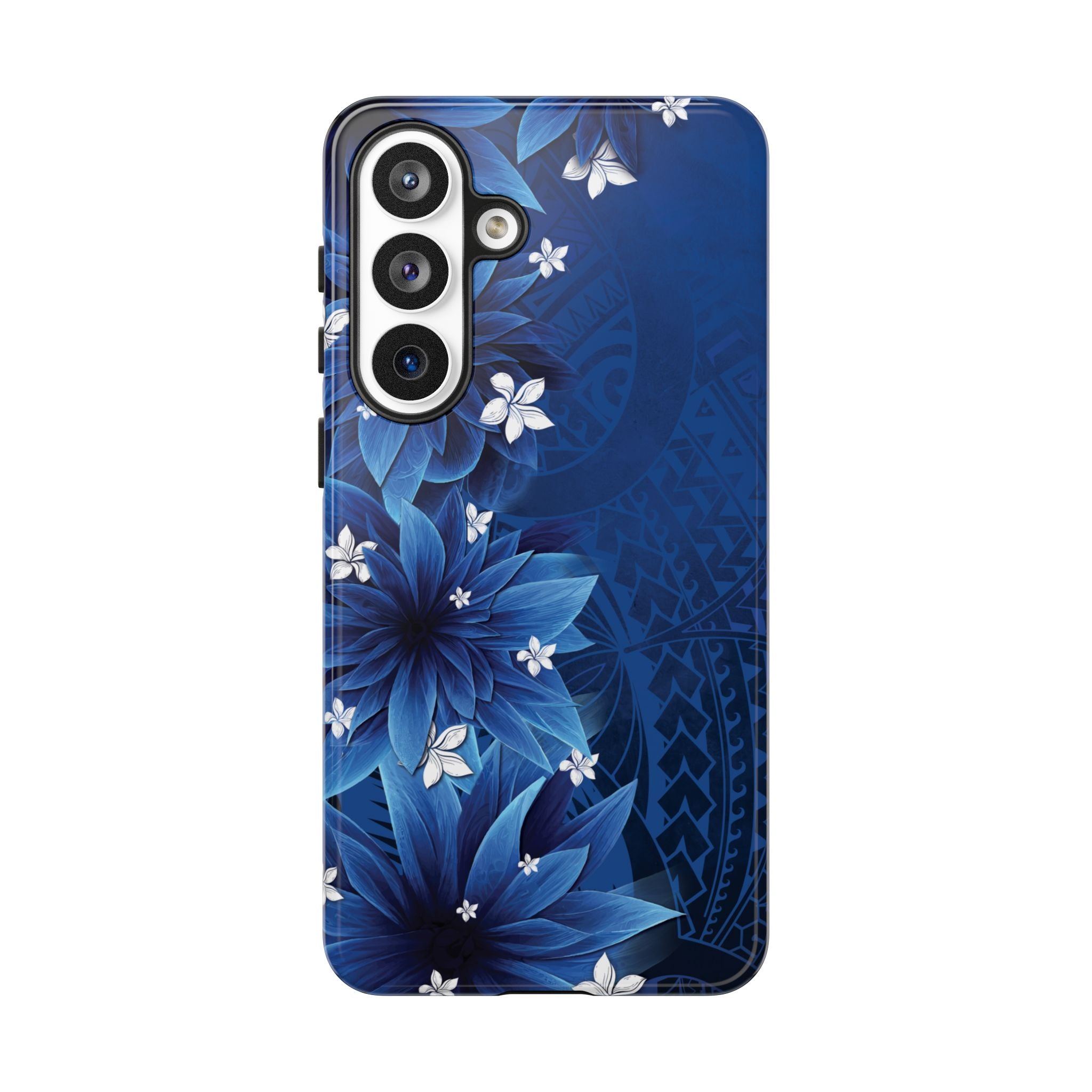 Hoku Pua Tough Samsung Galaxy Case Side View - Dual Layer Drop Protection Hawaiian Phone Case - The Local Banyan