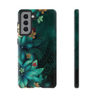 Aloha Whispers Tough Samsung Galaxy Case Samsung Galaxy S21 Glossy - Hawaiian Abstract Green Floral Polynesian Design - The Local Banyan
