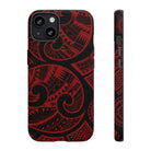 Island Tribal Red Tough Case for iPhone Phone Case Printify iPhone 13 Matte