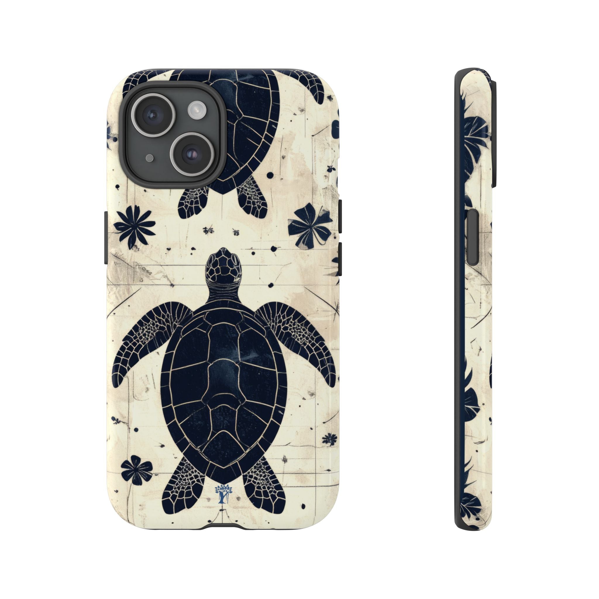 Tapa Keʻa Honu Tough Case for iPhone iPhone 15 Glossy The Local Banyan