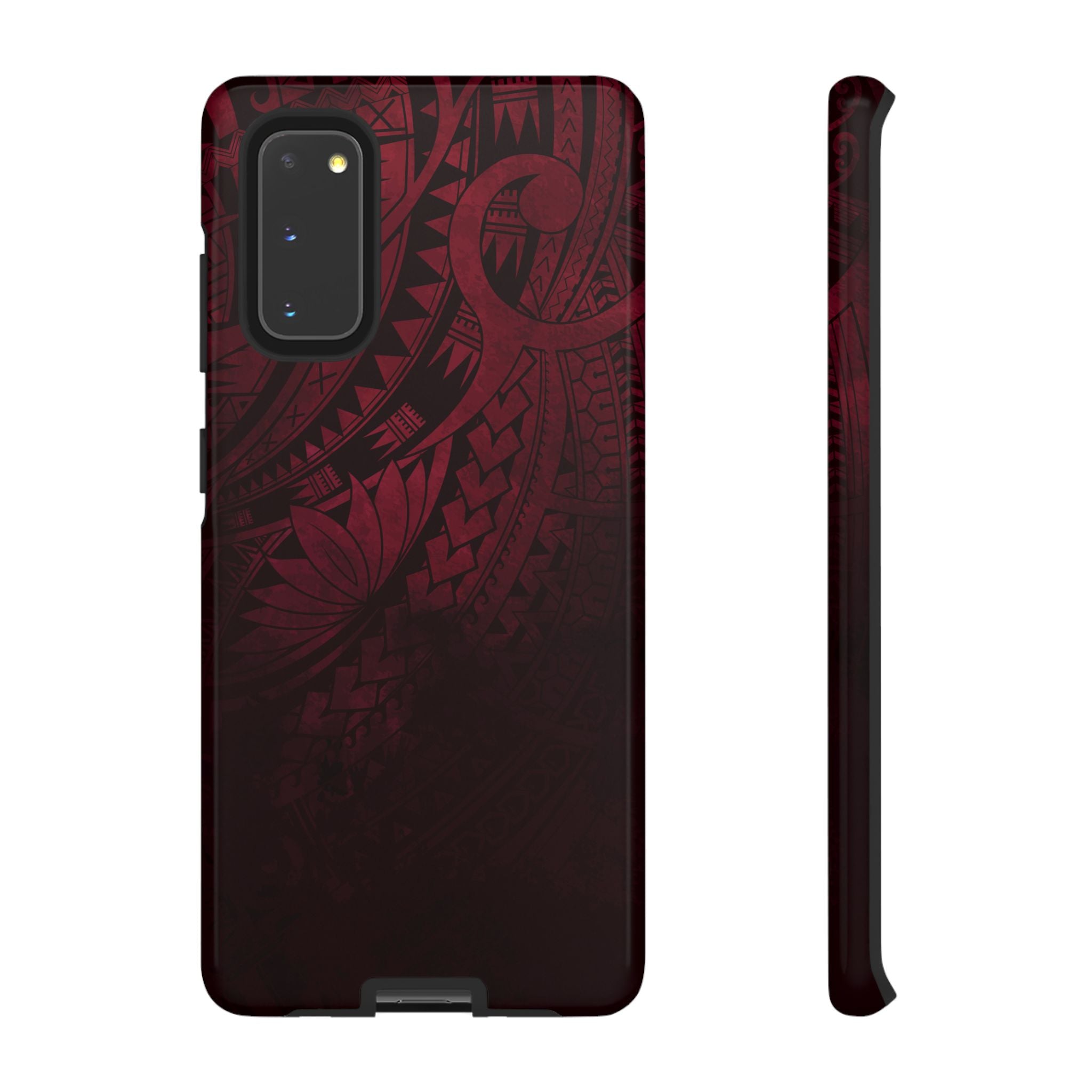 Eternal Ember Tough Samsung Galaxy Case Samsung Galaxy S20 Glossy - Hawaiian Red Tribal Polynesian Design - The Local Banyan