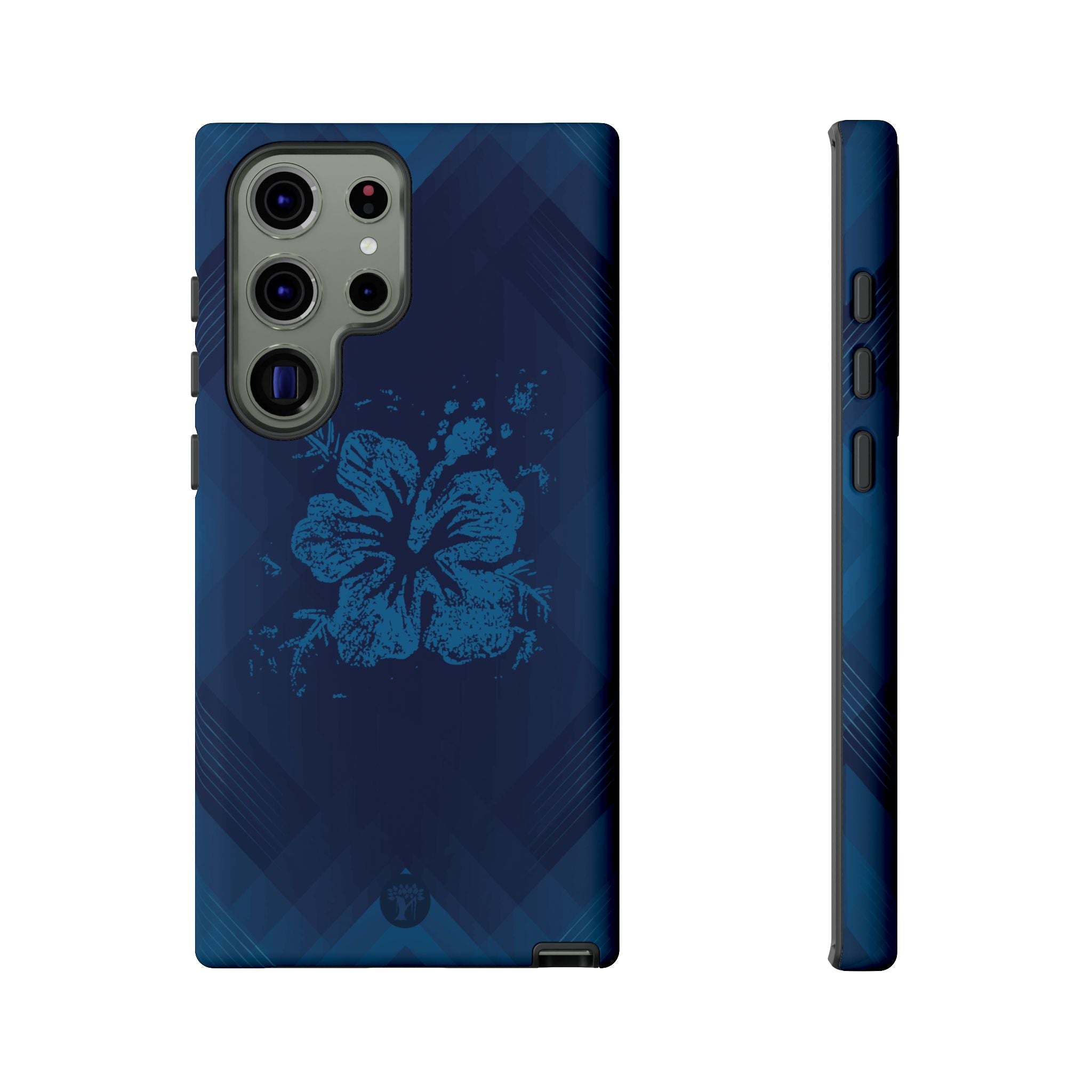 Kikokiko Lehua Tough Samsung Galaxy Case Side View - Dual Layer Drop Protection Hawaiian Phone Case - The Local Banyan