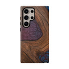 Rooted Tough Samsung Galaxy Case Detail View - Hawaiian Koa Wood Island Strength Tribal Design Close Up - The Local Banyan