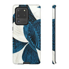 Hana Breeze Tough Samsung Galaxy Case Samsung Galaxy S20 Ultra Glossy - Hawaiian Blue Plumeria Polynesian Botanical Design - The Local Banyan