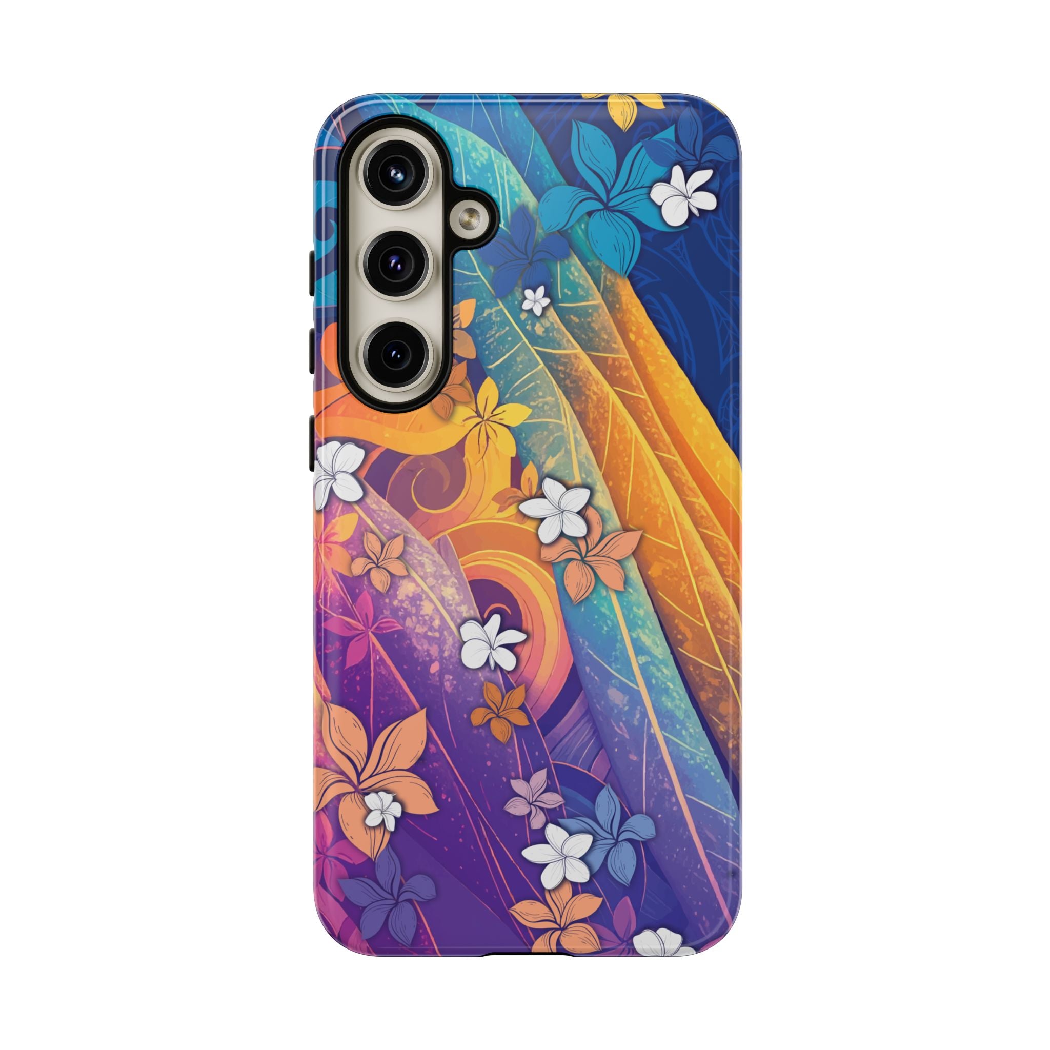 Mauna Sunrise Tough Samsung Galaxy Case Side View - Dual Layer Drop Protection Hawaiian Phone Case - The Local Banyan