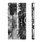 Monochrome Oasis Tough Samsung Galaxy Case Side View - Dual Layer Drop Protection Hawaiian Phone Case - The Local Banyan