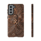 Paa Guardian Tough Samsung Galaxy Case Samsung Galaxy S21 Matte - Hawaiian Copper Carved Tiki Polynesian Design - The Local Banyan