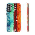 Island Vibes Tough Samsung Galaxy Case Samsung Galaxy S21 Plus Matte - Hawaiian Colorful Tropical Floral Design - The Local Banyan