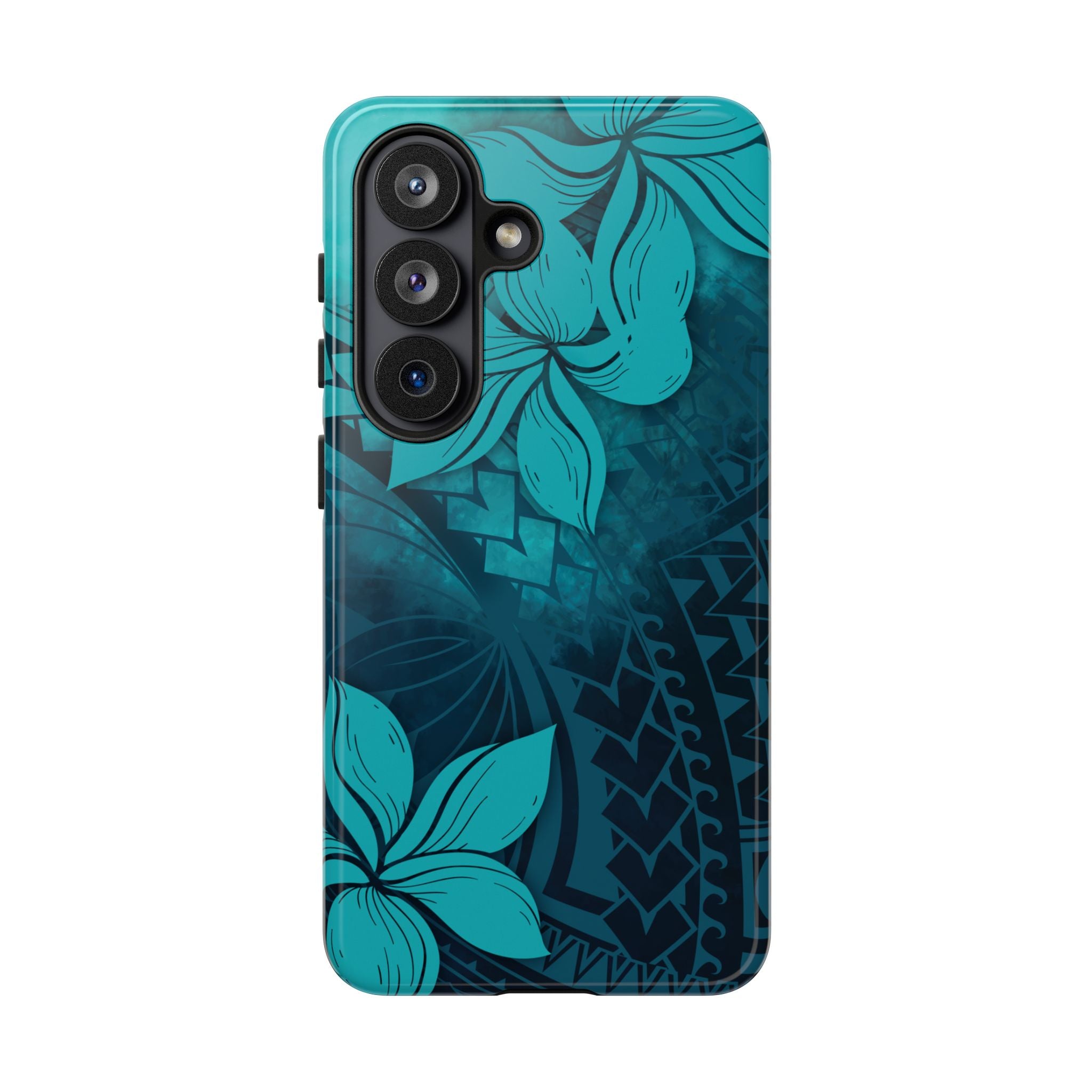 Moana Bloom Tough Samsung Galaxy Case Side View - Dual Layer Drop Protection Hawaiian Phone Case - The Local Banyan