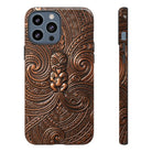 Paa Guardian Tough iPhone Case iPhone 13 Pro Max Glossy - Hawaiian Copper Carved Tiki Polynesian Design - The Local Banyan