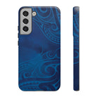 Kai Legacy Tough Samsung Galaxy Case Samsung Galaxy S22 Plus Matte - Hawaiian Ocean Blue Polynesian Tribal Design - The Local Banyan