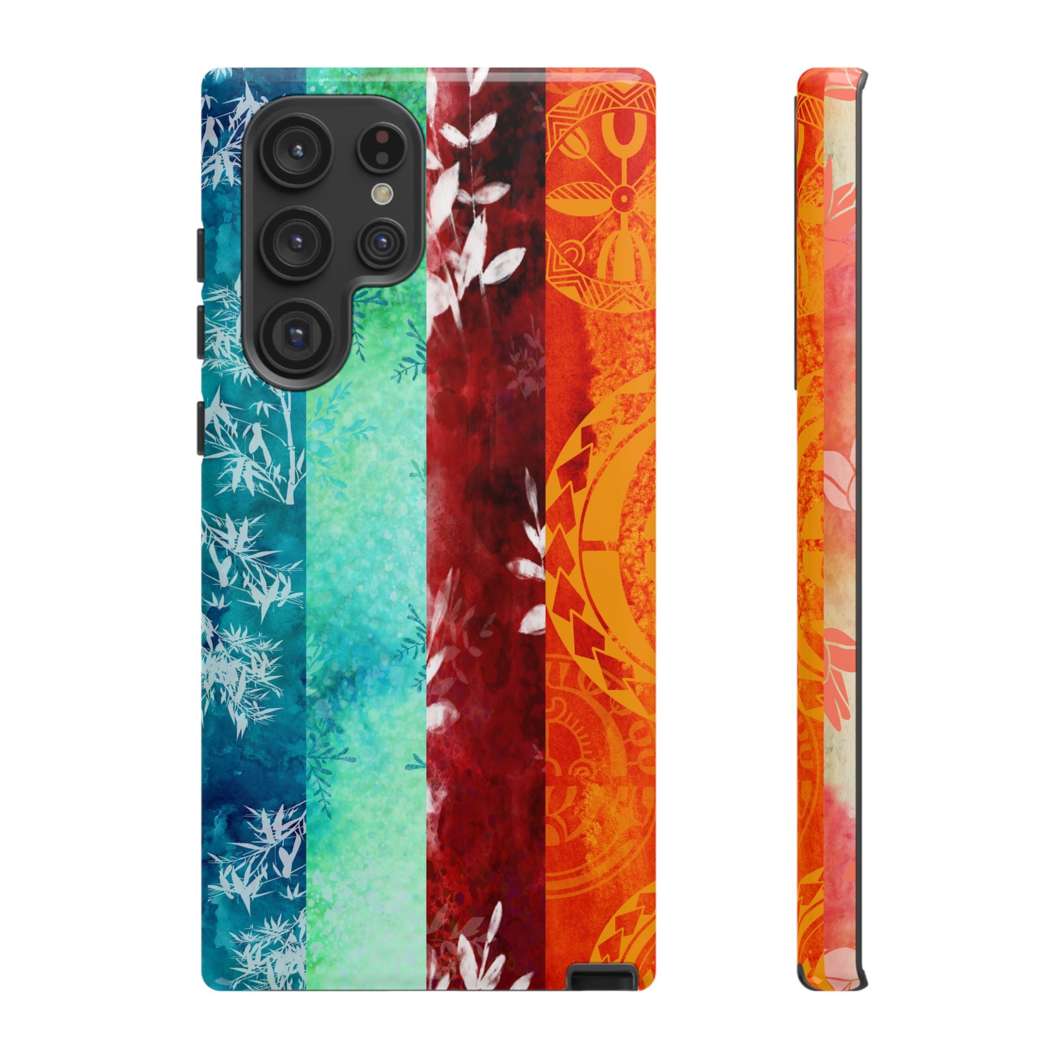 Island Vibes Tough Samsung Galaxy Case Samsung Galaxy S22 Ultra Glossy - Hawaiian Colorful Tropical Floral Design - The Local Banyan