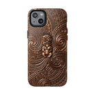 Paa Guardian MagSafe iPhone Case iPhone 14 Plus Glossy - Hawaiian Copper Carved Tiki Polynesian Design - The Local Banyan