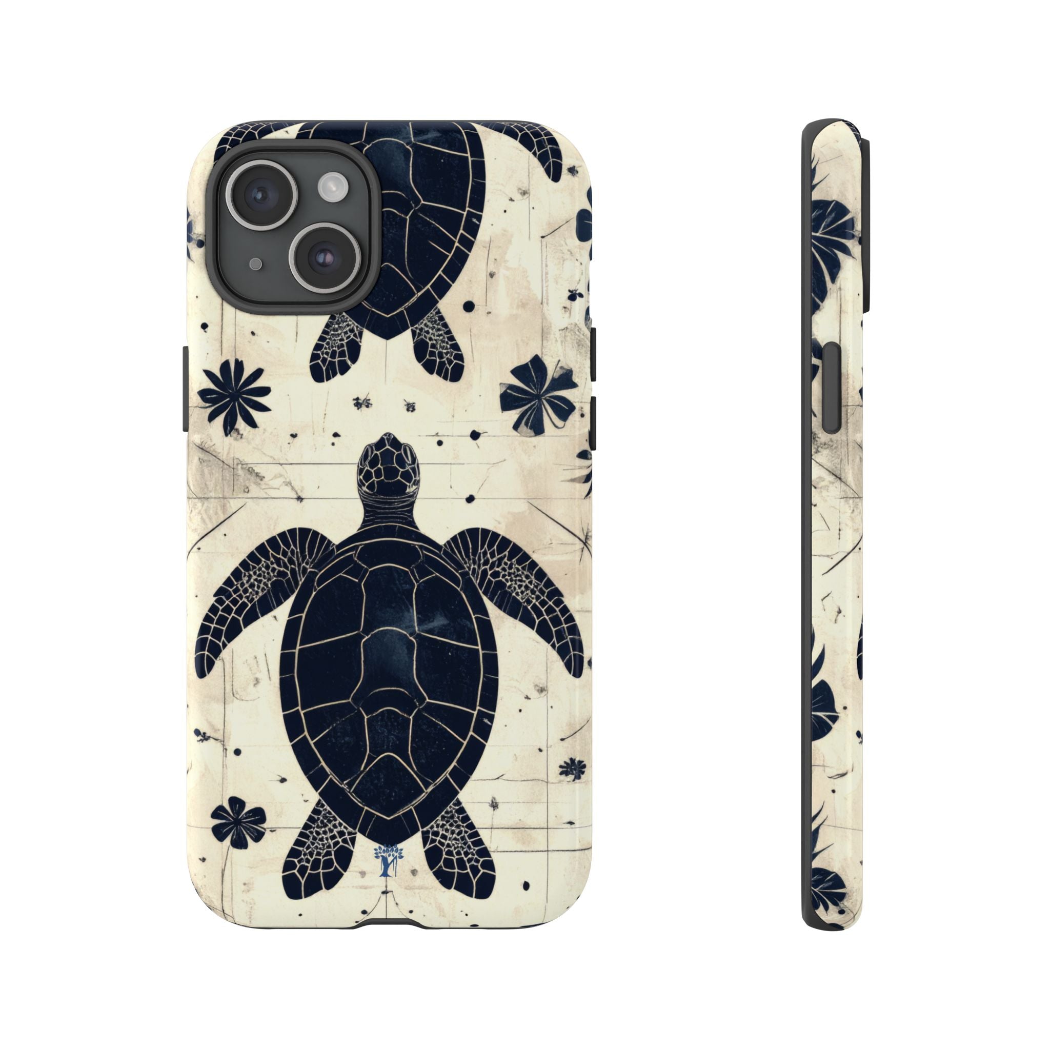 Tapa Keʻa Honu Tough Case for iPhone iPhone 15 Plus Glossy The Local Banyan