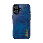 Kai Legacy Personalized MagSafe iPhone Case Detail View - Hawaiian Ocean Blue Polynesian Tribal Design Close Up - The Local Banyan