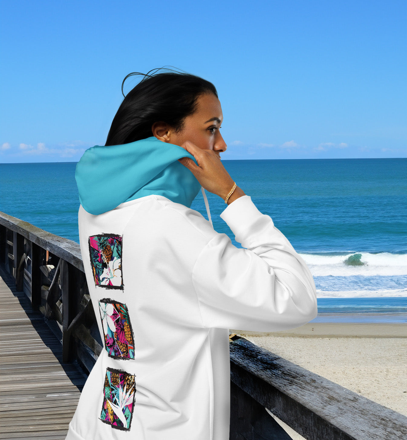 Pineapple Blossom Triad Zip Up Hoodie Zip Up Hoodie The Local Banyan