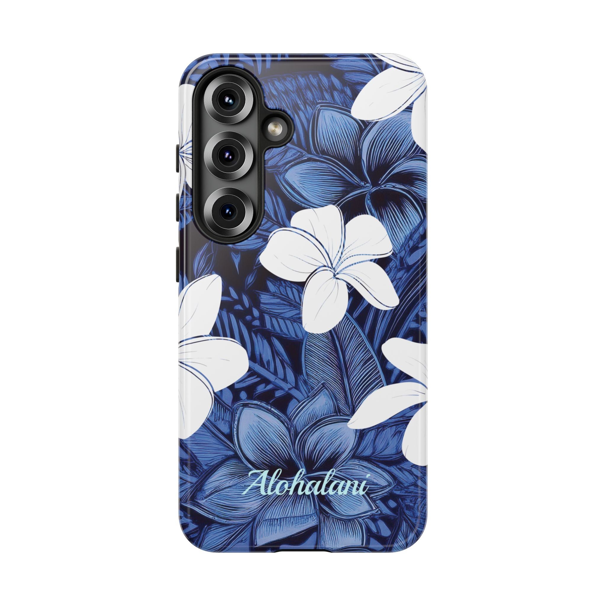 Eternal Blue Plumeria Personalized Tough Case for Samsung Galaxy Phone Case The Local Banyan