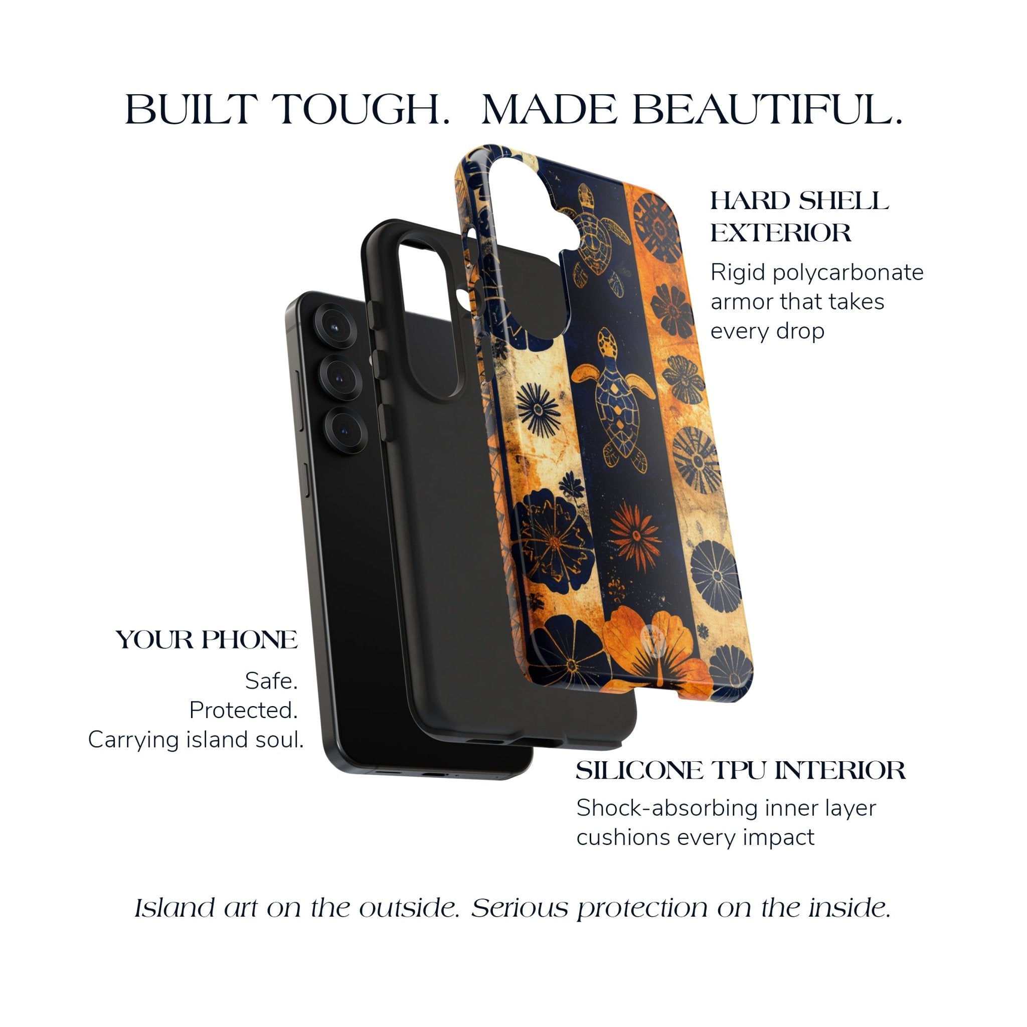 Tapa Pua Lehua Honu Tough Case for Samsung Galaxy Samsung Galaxy S26 Glossy The Local Banyan