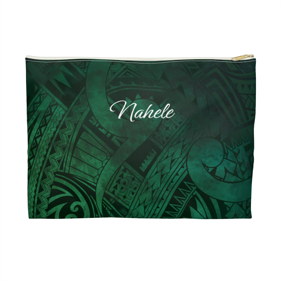 Nāhele Spirit Personalized Travel Pouch Pouches White zipper Large