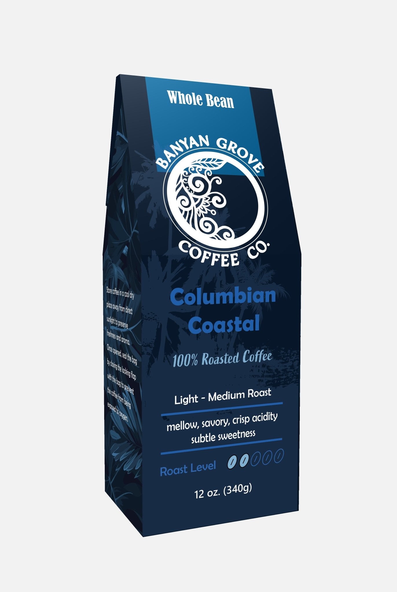 Banyan Grove Columbian Coastal Light-Medium Whole Bean Coffee - The Local Banyan