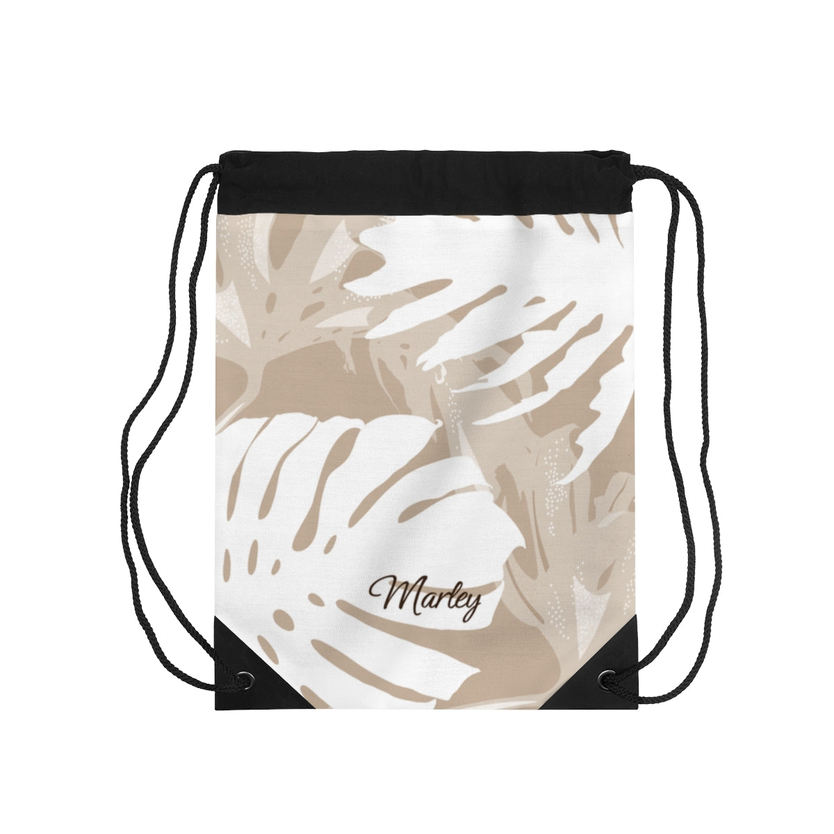 Exotic Monstera Personalized Drawstring Cinch Bag Backpack The Local Banyan Default Title