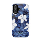 Eternal Blue Plumeria Personalized Tough Case for iPhone Phone Case The Local Banyan