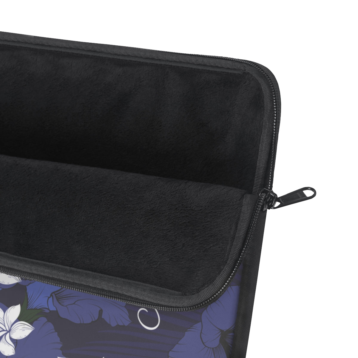 Vintage Blue Plumeria Personalized Laptop Sleeve Laptop Sleeve The Local Banyan