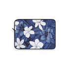 Eternal Blue Plumeria Personalized Laptop Sleeve Laptop Sleeve The Local Banyan 12"
