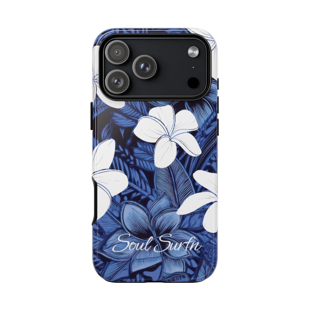 Eternal Blue Plumeria Personalized Tough Case for iPhone Phone Case The Local Banyan iPhone 17 Pro Max Glossy