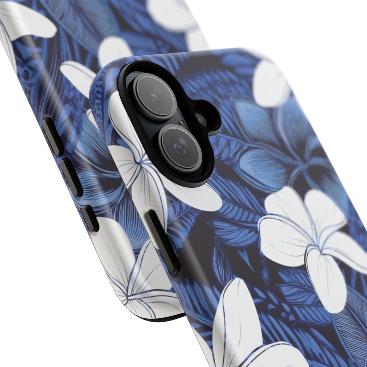 Eternal Blue Plumeria Personalized Tough Case for iPhone Phone Case The Local Banyan
