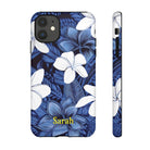 Eternal Blue Plumeria Personalized Tough Case for iPhone Phone Case The Local Banyan